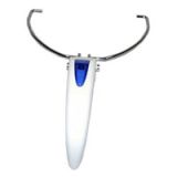 Poignée blanche avec bouton vert + vis (x2) SS-992252