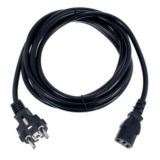 Cordon secteur froid 2,5m. noir 6-0060