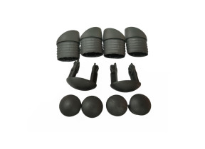 10 embouts plastiques pied + accoudoir + assise et dossier - anthracite mdl1mp05k01-g pour racine 064MDL1MP05K01G