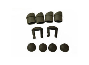 10 embouts plastiques pied + accoudoir + assise et dossier - marron mdl1mp05k01-b pour racine 064MDL1MP05K01B