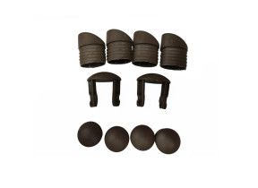 12 embouts plastiques pied + accoudoir + assise et dossier mdl1mp05k01-m pour racine 064MDL1MP05K01M