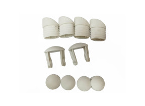 12 embouts plastiques pied + accoudoir + assise et dossier mdl1mp05k01-w pour racine 064MDL1MP05K01W