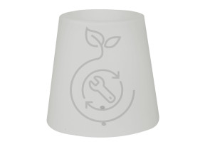 Abat-jour en verre e14 blanc t133 shade 512T133SHADE