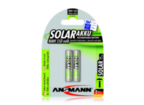 Blister de 2 piles rechargeables nimh solar - aaa - 550mah 1311-0001
