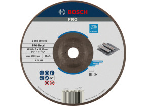 Bosch 1x disque à tronçonner pro metal longlife pour grande meuleuse angulaire et alésage 22,23 mm (pour acier, ø 180 mm, professional accessoire grande meuleuse angulaire) 2608603167