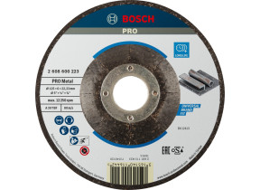 Bosch 1x disque abrasif pro metal longlife pour petite meuleuse angulaire et alésage 22,23 mm (pour acier, ø 125 mm, professional accessoire petite meuleuse angulaire) 2608600223