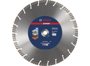 Bosch 1x disques à tronçonner diamanté expert multi material (pour béton, béton armé, ø 300 mm, professional accessoire scie circulaire sur table, tronçonneuse thermique) 2608900665