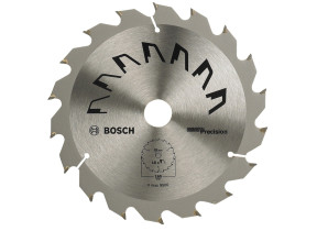 Bosch 1x lame de scie circulaire precison (pour bois, ø 160 x 2.5/1.5 x 20/16 mm, 18 dents, atb, avec 1x bague de réduction 16 mm, accessoire scie circulaire) 2609256855