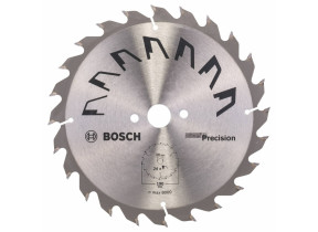 Bosch 1x lame de scie circulaire precison (pour bois, ø 190 x 2.5/1.5 x 20/16 mm, 24 dents, atb, avec 1x bague de réduction 16 mm, accessoire scie circulaire) 2609256866