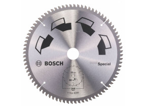 Bosch 1x lame de scie circulaire special (pour bois, métaux non ferreux, plastique, ø 250 x 3.2/2.5 x 30 mm, 80 dents, ft, accessoire scie circulaire) 2609256896