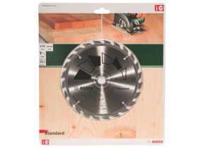Bosch 1x lame de scie circulaire standard (pour bois, ø 170 x 2.2/1.5 x 20/16 mm, 24 dents, atb, avec 1x bague de réduction 16 mm, accessoire scie circulaire) 2609256812