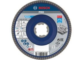 Bosch 1x plateau à lamelles pro metal x571, version bombée pour x-lock (pour acier, acier inoxydable, ø 125 mm, grain 40, professional accessoire petite meuleuse angulaire) 2608621767
