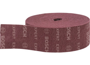 Bosch 1x rouleaux en non-tissé expert n880 (pour tôles en acier, acier inoxydable, largeur 115 mm, longueur 10 m, très fin a, professional accessoire ponçage manuel) 2608901230