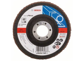 BOSCH 2608607349 PLATEAU À LAMELLES SURFACE DROITE DIAMÈTRE 115 MM GRAIN 40
