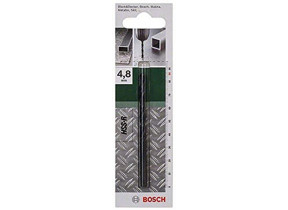 Bosch 2609255010 Foret à métaux laminé HSS-R DIN 338 Longueur 86 mm Diamètre 4,8 mm, Argent