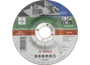 BOSCH 2609256309 DISQUE À TRONÇONNER ET À ÉBARBER, À MOYEU DÉPORTÉ POUR MÉTAUX ET INOX DIAMÈTRE 125 MM DIAMÈTRE D\'ALÉSAGE 22/23