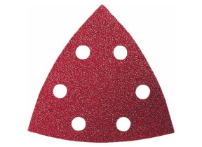 BOSCH 2609256957 SET DE 10 FEUILLES ABRASIVES BOIS DELTA 93 MM 6 TROUS GRAINS 60/80/120/180/240