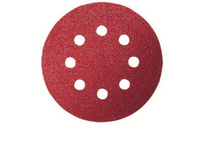 BOSCH 2609256A27 FEUILLES ABRASIVES POUR PONCEUSES EXCENTRIQUES DIAMÈTRE 125 MM 8 TROUS GRAIN 240 LOT DE 5 FEUILLES