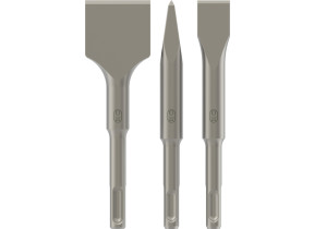 Bosch 3x coffret de burins pro sds plus-4c, burin court, 3 pièces (pour béton, brique, ø mm, professional accessoire marteau burineur, marteau de démolition) 2608690180
