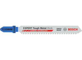 Bosch 3x lame de scie sauteuse expert tough metal thick t155hhm (pour tôles en acier inoxydable, longueur 92 mm, professional accessoire scie sauteuse) 2608902482