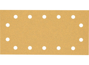 Bosch 50x feuilles abrasives expert c470 à 14 trous (pour peinture sur bois, bois dur, ø 115x230 mm, grain 60, professional accessoire ponceuse excentrique) 2608900943