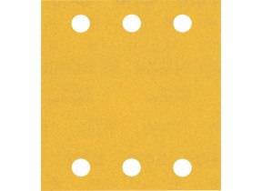 Bosch 50x feuilles abrasives expert c470 à 6 trous (pour peinture sur bois, bois dur, ø 115x107 mm, grain 240, professional accessoire ponceuse excentrique) 2608901659