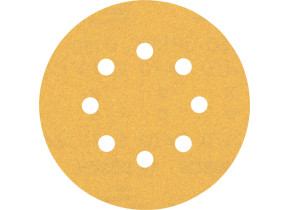 Bosch 50x feuilles abrasives expert c470 à 8 trous (pour peinture sur bois, bois dur, ø 125 mm, grain 150, professional accessoire ponceuse excentrique, ponceuse excentrique) 2608901120