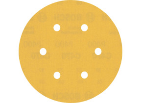 Bosch 5x feuilles abrasives expert c470 à 6 trous (pour peinture sur bois, bois dur, ø 150 mm, grain 400, professional accessoire ponceuse excentrique, ponceuse excentrique) 2608900821