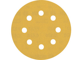 Bosch 5x feuilles abrasives expert c470 à 8 trous (pour peinture sur bois, bois dur, ø 115 mm, grain 320, professional accessoire ponceuse excentrique, ponceuse excentrique) 2608900800
