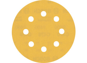 Bosch 5x feuilles abrasives expert c470 à 8 trous (pour peinture sur bois, bois dur, ø 115 mm, grain 400, professional accessoire ponceuse excentrique, ponceuse excentrique) 2608900801