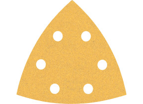 Bosch 5x feuilles abrasives expert c470 (pour peinture sur bois, bois dur, ø 93x93 mm, grain 100, professional accessoire ponceuse delta) 2608900826