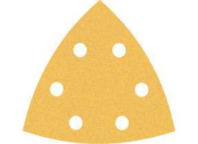 Bosch 5x feuilles abrasives expert c470 (pour peinture sur bois, bois dur, ø 93x93 mm, grain 120, professional accessoire ponceuse delta) 2608900827