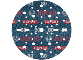 Bosch 6x disque abrasif sur film expert o780 (pour bois dur, peinture sur bois, ø 150 mm, grain 80, professional accessoire ponceuse excentrique) 2608902441