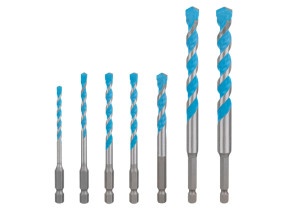 Bosch 7x coffret de forets expert hex-9 multi construction (pour béton, carreaux de céramique tendres, ø 4-12 mm, professional accessoire perceuse/visseuse à percussion, perceuses/visseuses rotatives) 2608902370