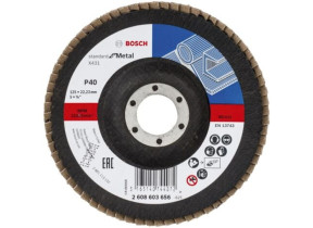 Bosch Disque à lamelles X431 Standard for Metal à angle droit 125 mm 22,23 mm 40 - 2608603656
