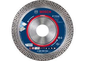 Bosch outillages 1x disques à tronçonner diamantés expert hardceramic (pour carrelages durs, pierre dure, ø 115 mm, accessoires petite meuleuse angulaire), argent 2608900654