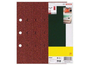 Bosch Outillages 2607017107 Set de 25 abrasifs pour Ponceuse vibrante 93 x 230 grain 180 perforés