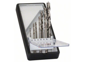 Bosch Outillages 2607019923 Jeu de forets pour le bois 7 pièces 2 mm, 3 mm, 3 mm, 4 mm, 5 mm, 6 mm, 8 mm 1/4 (6,3 mm)