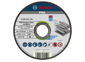 Bosch Outillages 2608603254 Disque à tronçonner à moyeu plat standard for inox rapido WA 60 T BF 115 mm 22,23 mm 1,0 mm