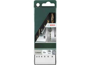 Bosch Outillages 2609255087 Set de 6 Forets à métaux rectifiés HSS-Co DIN 338
