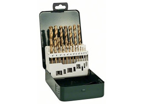 Bosch Outillages 2609255114 Set de 19 Forets à métaux rectifiés HSS-Tin DIN 338 Diamètres 1/1,5/2/2,5/3/3,5/4/4,5/5,5/6/6,5/7/7,5/8/8,5/9/9,5/10 mm