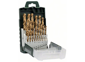 Bosch Outillages 2609255136 Set de 25 forets à métaux rectifiés HSS-Titane 1 à 13 mm