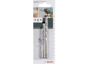Bosch Outillages 2609255416 carbure de tungstène Jeu de forets pour béton 3 pièces 5 mm, 6 mm, 8 mm tige cylindrique 1
