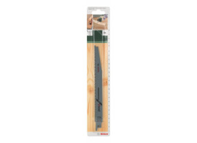 Bosch Outillages 2609256704 Jeu de 2 lames de scie sabre HCS 182 mm universelles pour Bois et plastiques de 6 à 150 mm d\'épaisseur