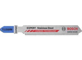 Bosch outillages 2x lames de scie sauteuse expert \'stainless steel\' t 118 ahm (pour tôles en acier inoxydable, longueur 83 mm, accessoire scie sauteuse) 2608901709