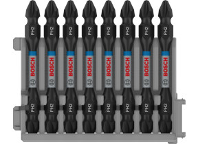 Bosch Outillages Professional 8 pièces Pack d\'Embouts de Vissage Double Tête Phillips (Impact Control, 8 x PH2-PH2 Bits, Longueur 65mm, Accessoires de visseuse à percussion) 2608522337 Framboise