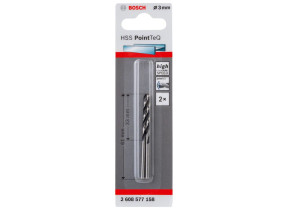 Bosch professional 2x forets hélicoïdaux hss pointteq (pour métal, 3 x 33 x 61 mm, accessoires pour perceuse-visseuse) 2608577158