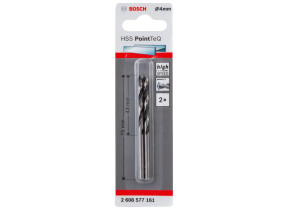 Bosch professional 2x forets hélicoïdaux hss pointteq (pour métal, 4 x 43 x 75 mm, accessoires pour perceuse-visseuse) 2608577161