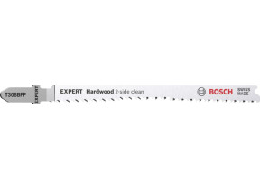 Bosch professional 2x lames de scie sauteuse expert \'hardwood 2-side clean\' t 308 bfp (pour comptoir de cuisine, panneaux plastifiés, longueur 117 mm, accessoire scie sauteuse) 2608901714