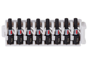 Bosch professional 8 pièces pack d\'embouts de vissage torx (impact control, t20 bits, longueur 25mm, pick and click, accessoires de visseuse à percussion) 2608522380